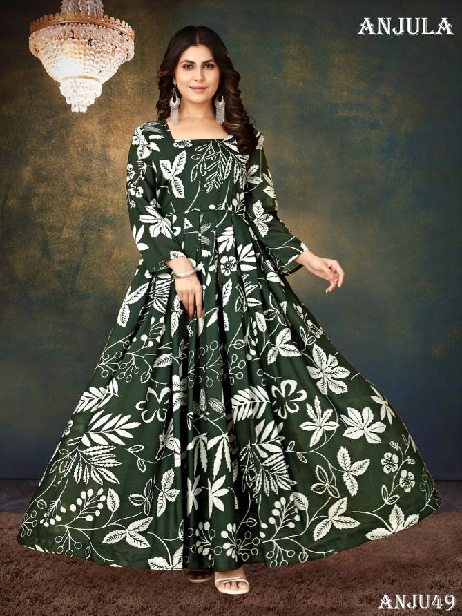 Anjula Vol 1 Floral Printed Readymade Gown Catalog
